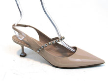 Miu Miu Camoscio Crystal Embellished Pointed Toe Pump (Women's) - Nude - Sz 39.5