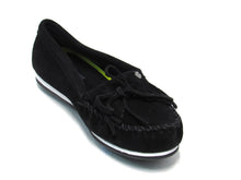Minnetonka Kilty Plus Moccasin Flats (Women's) - Black - Sz 8.5 M