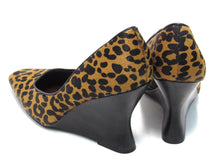 Franco Sarto Carina Square Toe Wedge Heel (Women's) - Brown (Calf Hair) - Sz 8 M