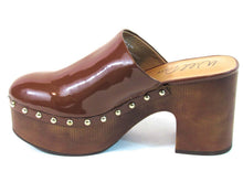 Wild Pair Addore Faux Leather Studded Clogs (Women's) - Cognac - Sz 6.5 M