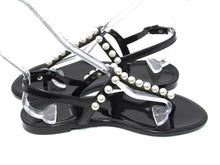 Stuart Weitzman Goldie Jelly Thong Sandals (Women's) - Black - Sz 7 M (REPAIRED)
