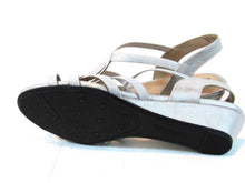 LifeStride Yaya Strappy Wedge Sandal (Women's) - Silver Metallic - Sz 9 W