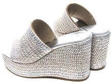 Guess Yenisa Espadrille Platform Wedge Sandal (Women's) - Silver - Sz 10 M