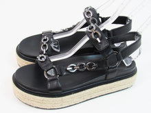 Karl Lagerfeld Paris Palma Chain Detail Sandal (Women's) - Black - 9 M; 40 B