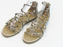 Sun + Stone Oliviah Strappy Flat Sandal (Women's) - Snake - 6 M;  EU 36.5