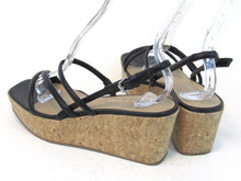 Sun + Stone Bella Strappy Platform Wedge Sandal (Women's) - Black - Sz 7.5 M