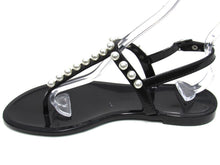 Stuart Weitzman Goldie Jelly Thong Sandals (Women's) - Black - Sz 7 M (REPAIRED)