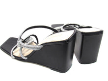 Schutz Lauryn Slip-On Dress Wedge Sandal (Women's) - Black - Sz 7 B