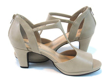 Easy Street Flash Heeled T-Strap Sandal (Women's) - Nude - Sz 10 W