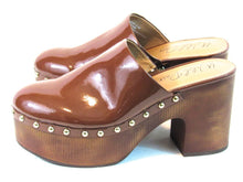 Wild Pair Addore Faux Leather Studded Clogs (Women's) - Cognac - Sz 6.5 M