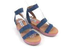 Steve Madden JBandi Wedge Sandal (Girls) - Blue - Sz 4 M; 34