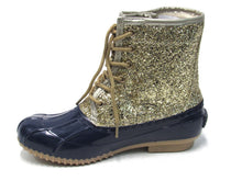 Sugar Skylar Gold Glitter Duck Boot (Women's) - Navy - Sz 7 M