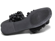 Steve Madden Knicky Beaded Flat Slide Sandal (Women's) - Black - Sz 6 M