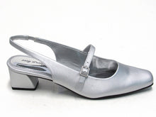 Easy Street Cameo Slingback Mary Jane Pump (Women's) - Silver Satin - Sz 9.5 M