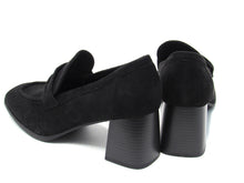 Journee Collection Malleah Block Heel Loafer (Women's) - Black - Sz 10 M