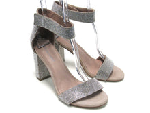 Jeffrey Campbell Lindsay Block Heeled Sandal (Women's) - Silver - Sz 8 M