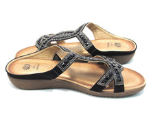GC Shoes Alora Embellished Slide Flat Sandal (Women's) - Black - Sz 7 M