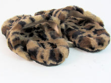 Faux Fur Slipper (Women's) - Leopard Print - 6 M