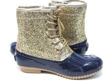 Sugar Skylar Gold Glitter Duck Boot (Women's) - Navy - Sz 7 M