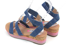 Steve Madden JBandi Wedge Sandal (Girls) - Blue - Sz 4 M; 34