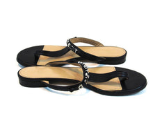 Givenchy Elba Slip-On T-Strap Flat Sandal (Women's) - Black - Sz 7.5 M; 38 EU