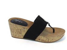 Style & Co Piperr Thong Wedge Sandal (Women's) - Black - Sz 6.5 M