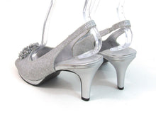 Karen Scott Breena Slingback Peep Toe Pumps (Women's) - Silver - Sz 6.5