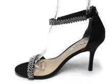Nina Vauna Ankle Strap Evening Sandal (Women's) - Black Satin - Sz 10 M