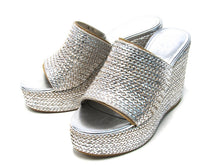 Guess Yenisa Espadrille Platform Wedge Sandal (Women's) - Silver - Sz 10 M