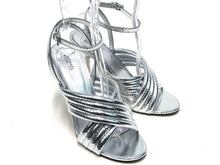 Michael Kors Royce Quilted Metallic Embossed Sandal (Women's) - Silver - Sz 10 M