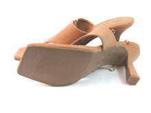 Open Edit Quentin Heeled Square Toe Sandal - Tan - 7.5 M; 37.5 EU