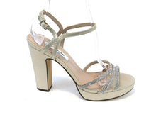 Nina Saralyn High-Heel Platform Sandal (Women's) - Platino Metallic - Sz 9.5 M