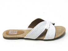 Dolce Vita Geeya Rafia Flat Slide Sandal (Women's) - Ivory - Sz 6 M