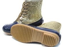 Sugar Skylar Gold Glitter Duck Boot (Women's) - Navy - Sz 7 M
