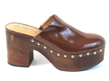 Wild Pair Addore Faux Leather Studded Clogs (Women's) - Cognac - Sz 6.5 M