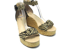On 34th Nihari Ankle-Strap Platform Wedge (Women's) - Black/Natural - Sz 10 M