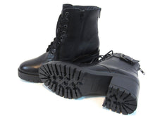 Steve Madden Lug Sole Combat Boot (Women's) - Black - Sz 9 M; 40 EU