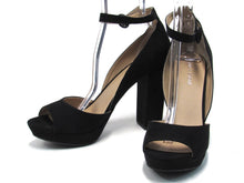 Sun + Stone Reeta Peep Toe Platform Sandal (Women's) - Black - Sz 12 M