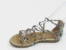 Sun + Stone Oliviah Strappy Flat Sandal (Women's) - Snake - 6 M;  EU 36.5