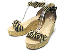 On 34th Nihari Ankle-Strap Platform Wedge (Women's) - Black/Natural - Sz 10 M