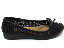 Giani Bernini Odeysa Perforated  Ballet Flat (Women's) - Black - Sz 6.5 M