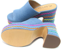 Wild Pair Rosaly Slip-On Platform Mule (Women's) - Blue - Sz 7 M