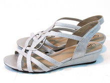 LifeStride Yaya Strappy Wedge Sandal (Women's) - Silver Metallic - Sz 9 W