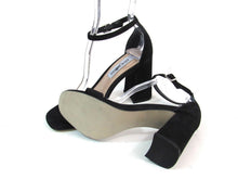 Steve Madden Dillion Ankle Strap Two Piece Block Heel Sandal - Black - 6.5 M