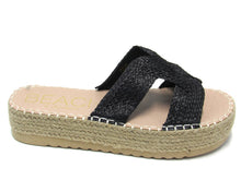 Beach by Matisse Cool Off Espadrille Platform Sandal (Women's) - Black - Sz 10 M