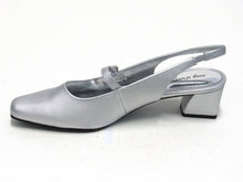 Easy Street Cameo Slingback Mary Jane Pump (Women's) - Silver Satin - Sz 9.5 M