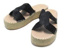 Beach by Matisse Cool Off Espadrille Platform Sandal (Women's) - Black - Sz 10 M