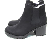 Sun + Stone Morghan Lug Sole Block Heel Ankle Boot (Women's) - Black - Sz 8 M