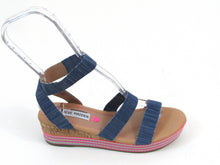 Steve Madden JBandi Wedge Sandal (Girls) - Blue - Sz 4 M; 34