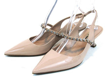 Miu Miu Camoscio Crystal Embellished Pointed Toe Pump (Women's) - Nude - Sz 39.5